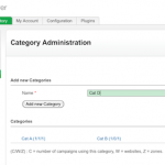 Category Overview by Administrator